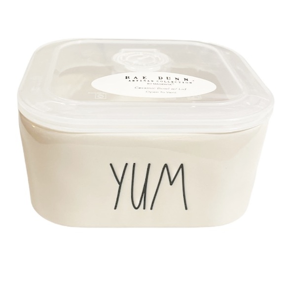 NEW Rae Dunn YUM Ceramic Bowl with Lid - Picture 2 of 5